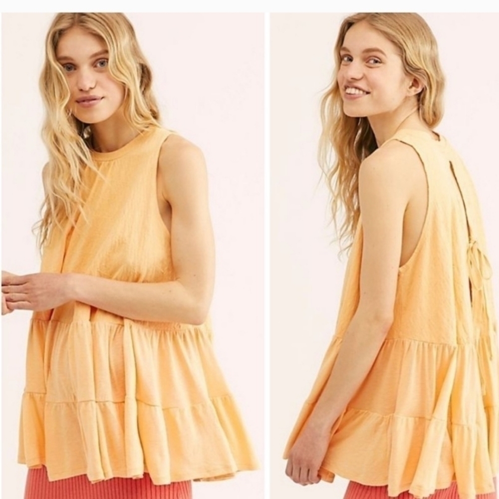 Free People right on time tunic in apricot